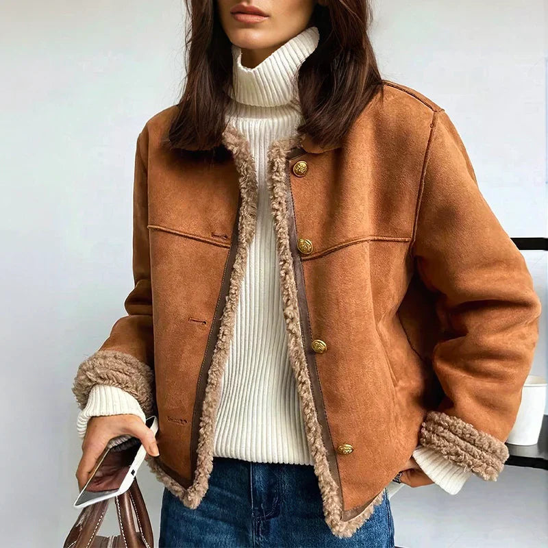 Camilla Buttoned Shearling Jacket