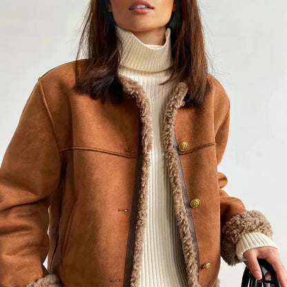 Camilla Buttoned Shearling Jacket