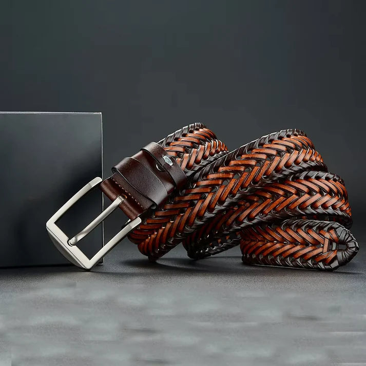 Ugo Woven Genuine Leather Belt