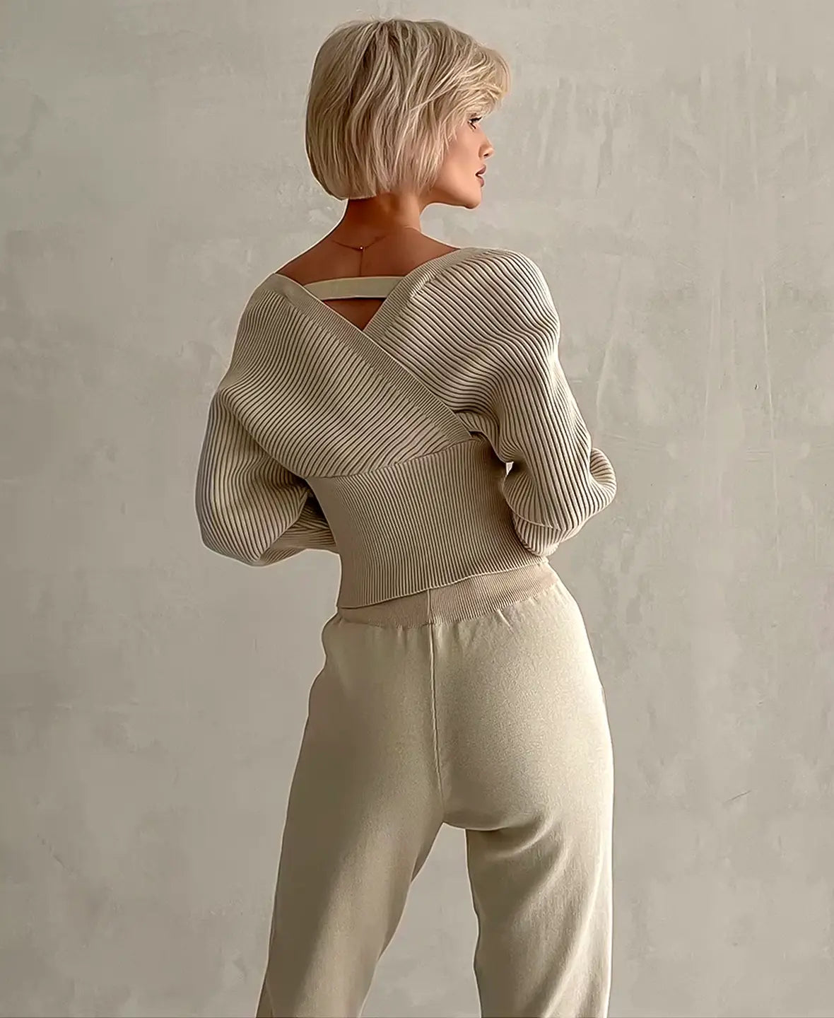 Camilla Ribbed Off-Shoulder Knitwear Set