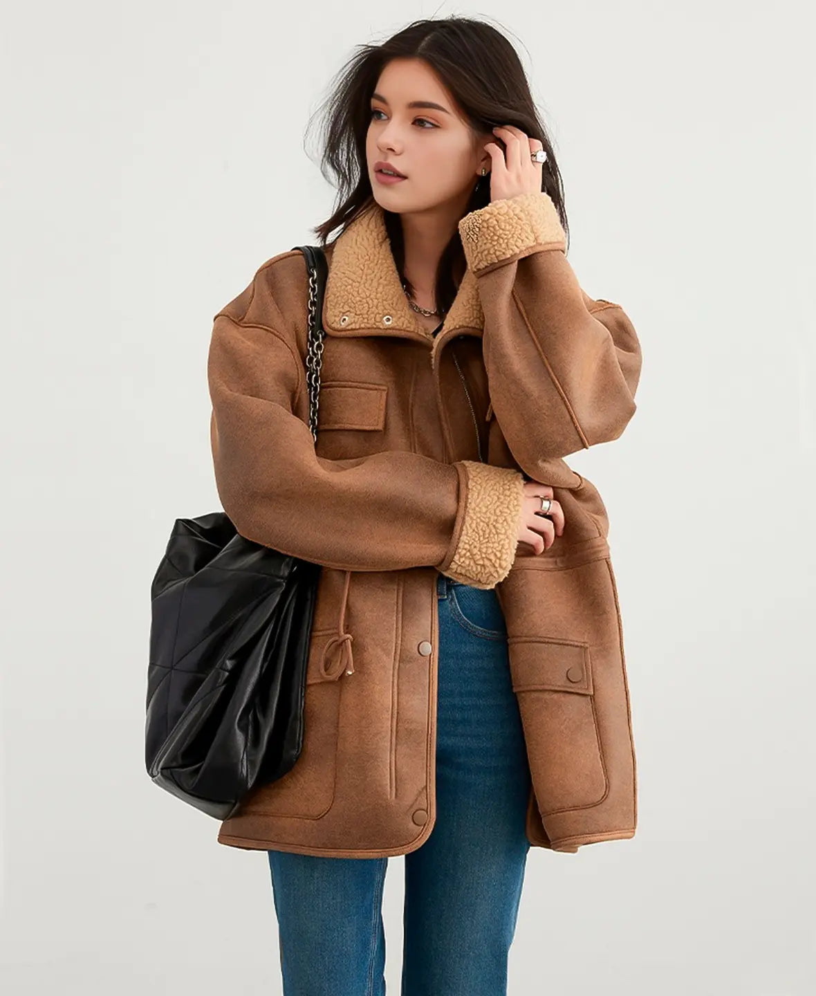 Donatella Reversible Shearling Parka