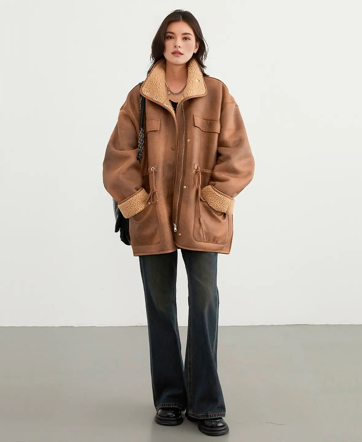 Donatella Reversible Shearling Parka