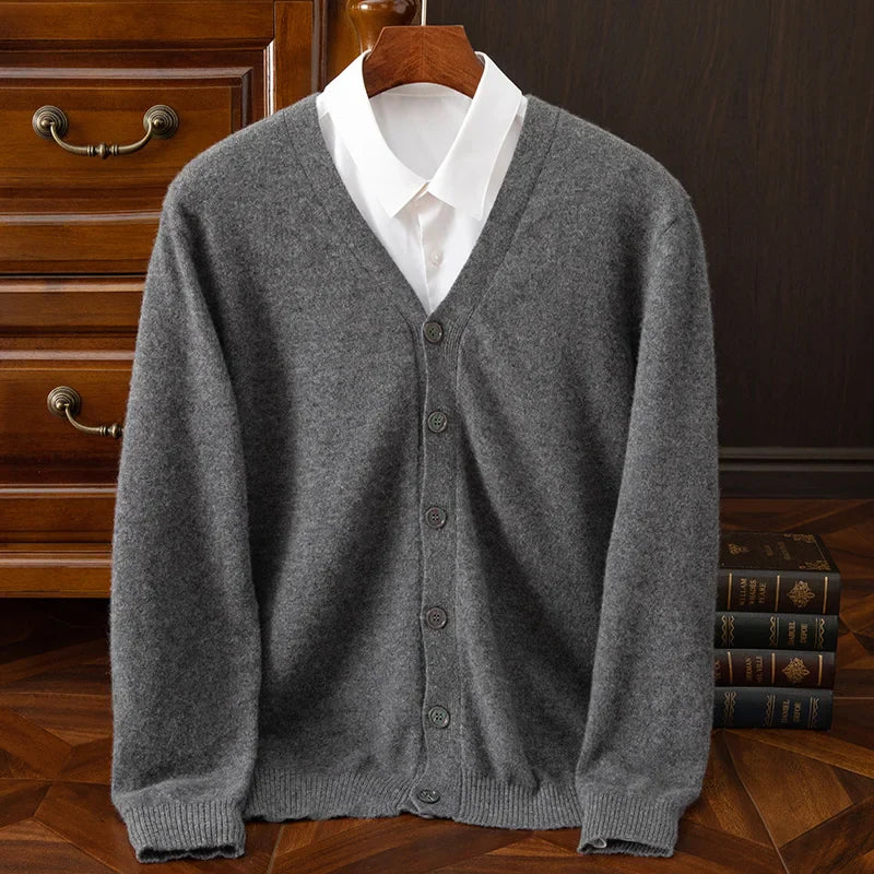 Mimmo 100% Merino Wool Cardigan