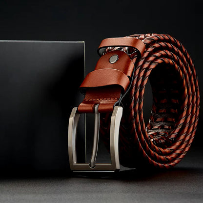 Ugo Woven Genuine Leather Belt