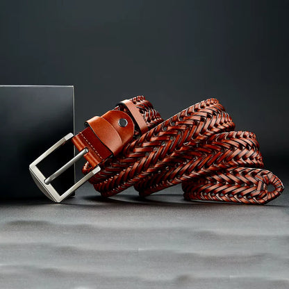 Ugo Woven Genuine Leather Belt