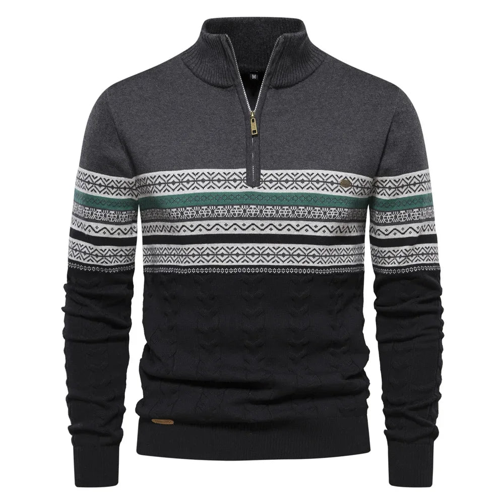 Trentino Quarter Zip Cotton Sweater