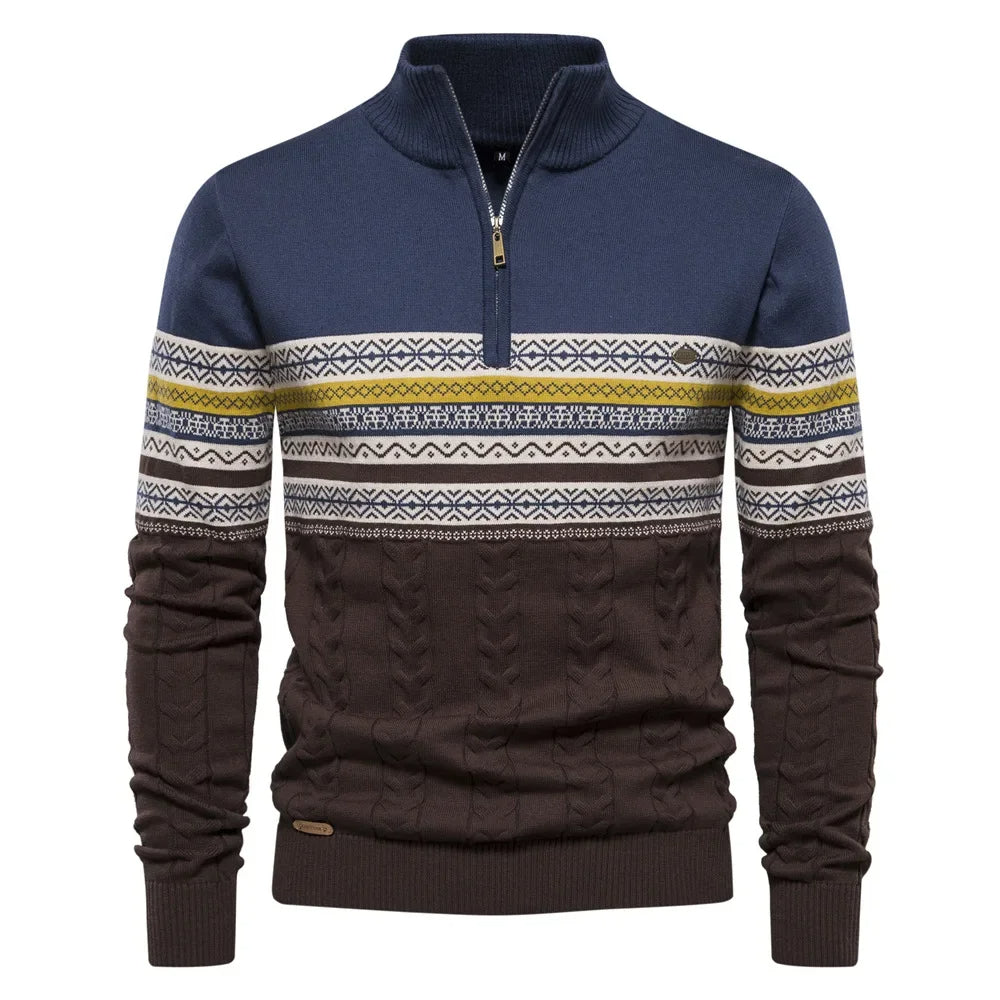 Trentino Quarter Zip Cotton Sweater