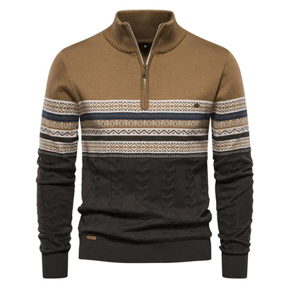 Trentino Quarter Zip Cotton Sweater