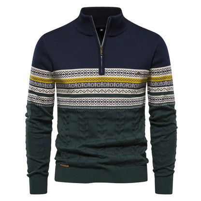 Trentino Quarter Zip Cotton Sweater