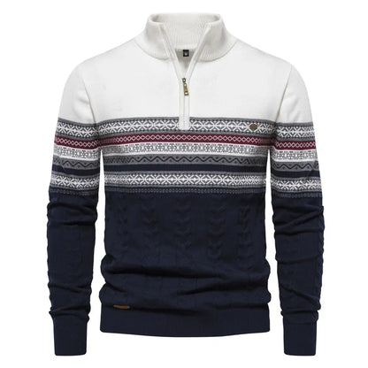 Trentino Quarter Zip Cotton Sweater