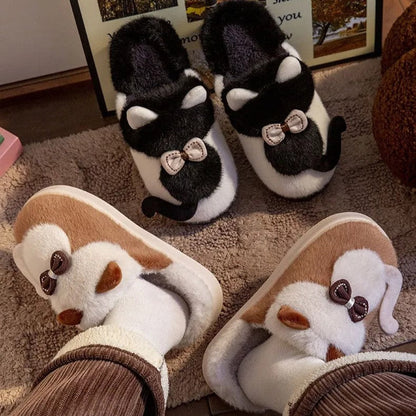 Dora Plush Cat Slippers