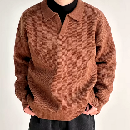 Sandro Fisherman Polo Sweater