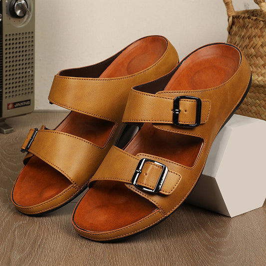 Gabriele Leather Slides