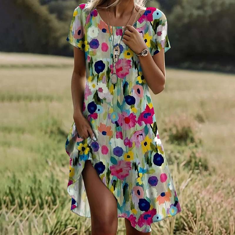 Azzurra Floral Print Dress