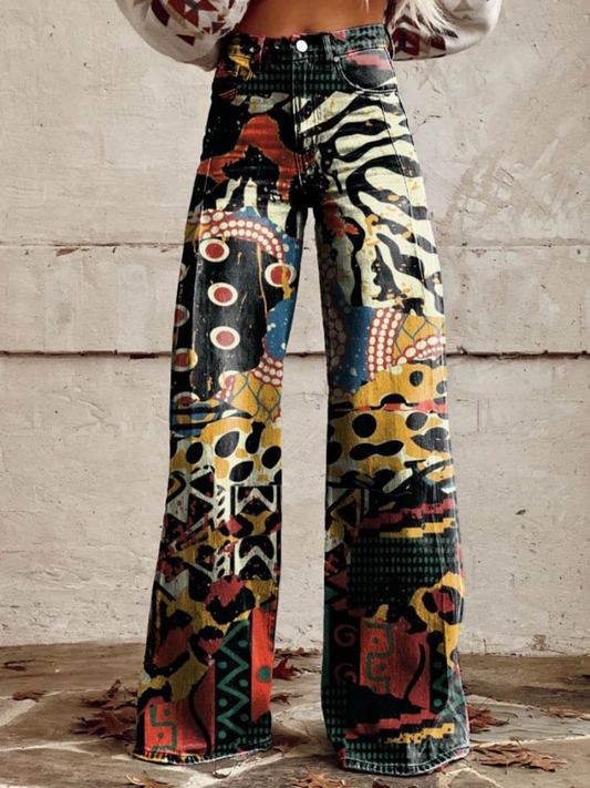 Liliana Modern Colourful Wide Leg Pants