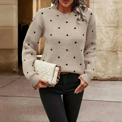 Milena Polka Dot Knitted Sweater