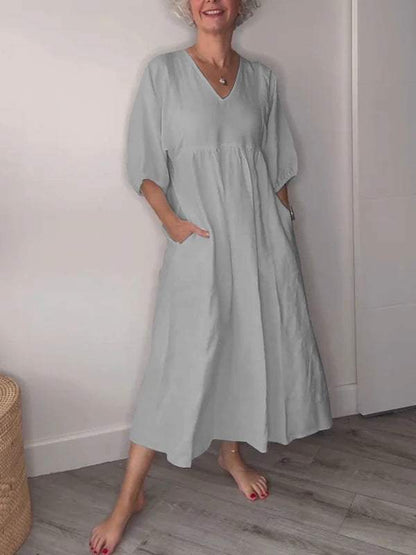 Emma V-neck Midi Dress