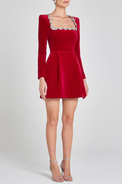 Marina Square Collar Mini Bandage Dress