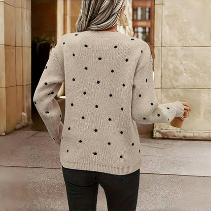 Milena Polka Dot Knitted Sweater