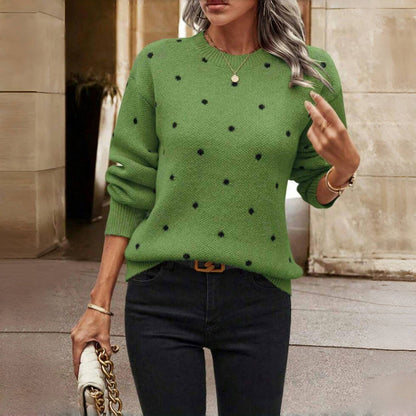 Milena Polka Dot Knitted Sweater