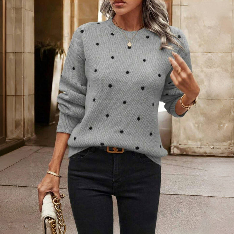 Milena Polka Dot Knitted Sweater