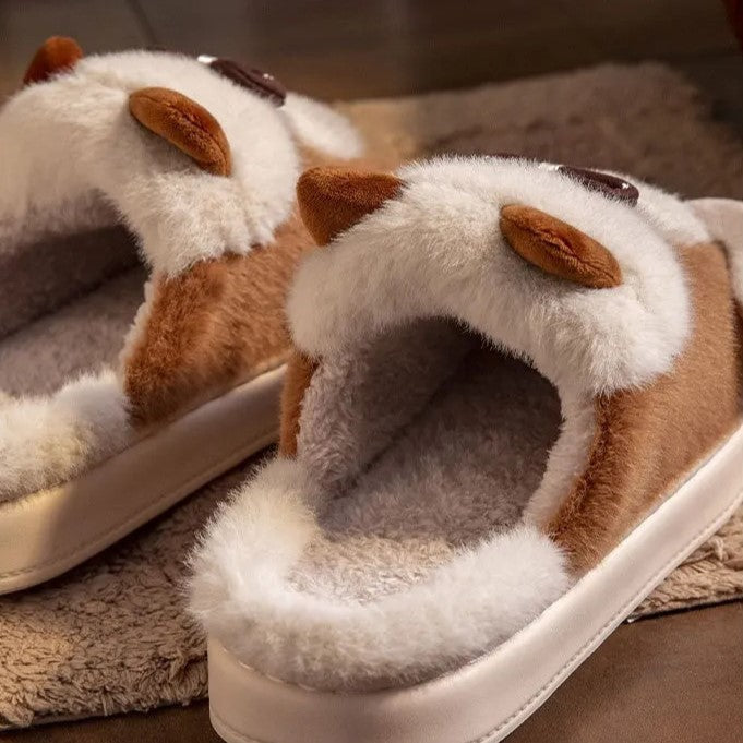 Dora Plush Cat Slippers