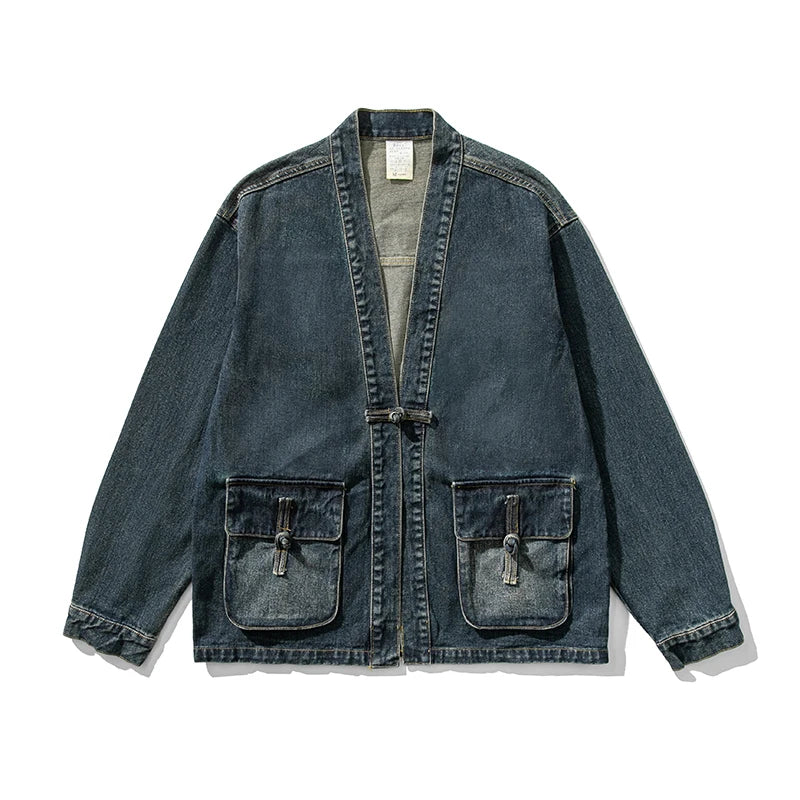 Aurelio Vintage Wash Denim Kimono