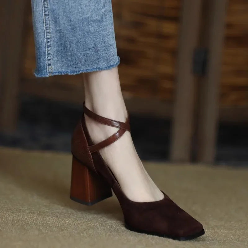 Fabia Square Toe Heel