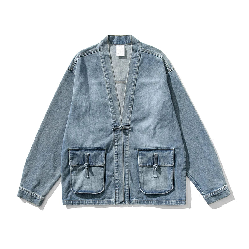 Aurelio Vintage Wash Denim Kimono