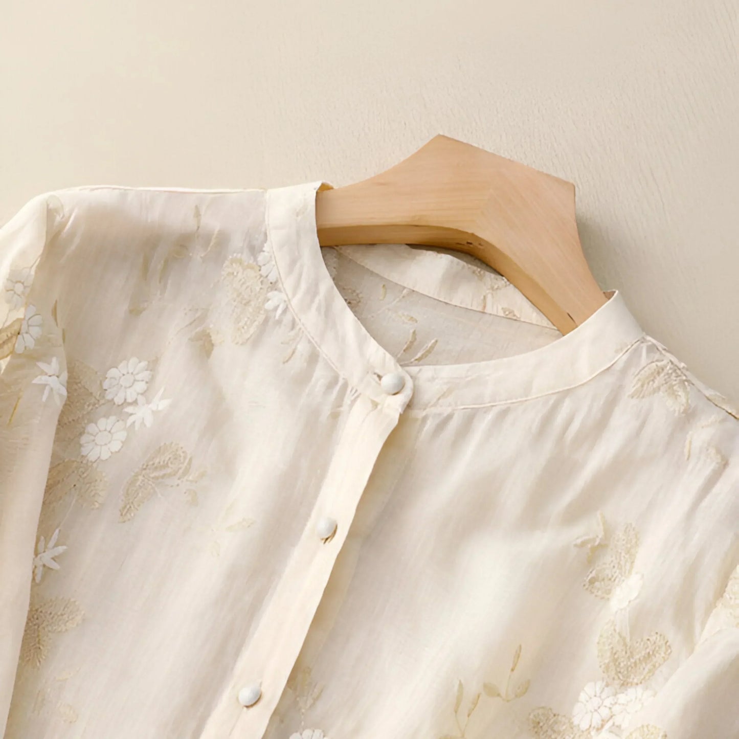 Gisella Embroidered Sheer Blouse