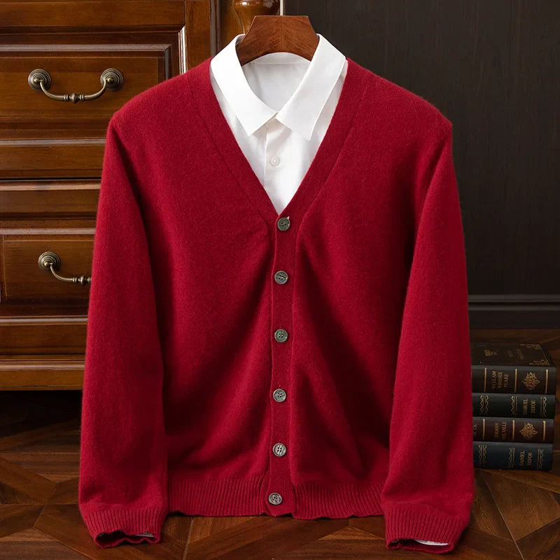 Mimmo 100% Merino Wool Cardigan